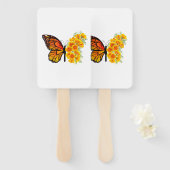 Éventail Flower Butterfly with Yellow California Poppy (Devant et derrière)