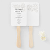 Éventail Flower Corner mariage élégant (Devant et derrière)