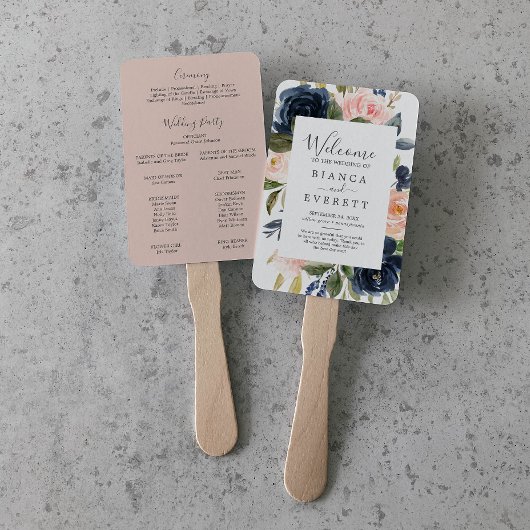 Éventail Flush et Navy Flowers | Ventilateur du programme d