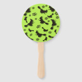 Éventail Flying witch among stars at Halloween night 3D  (Dos)