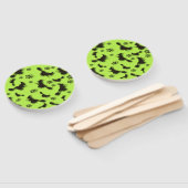 Éventail Flying witch among stars at Halloween night 3D  (Non-assemblé)