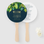 Éventail Foliage Jardin Automne Feuilles Verdure Mariage mo (Devant et derrière)