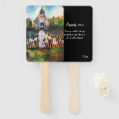 Éventail Fonds de l'église (Devant et derrière)