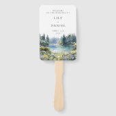 Éventail Forest Lakeside Wildflowers Floral Wedding Program (Devant)