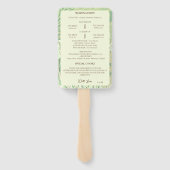 Éventail Forêt Campagne Programme de mariage paysager (Dos)