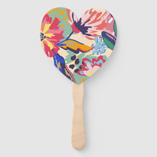 Éventail Forêt et rose (Devant)