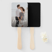 Éventail Forever a une belle bague Photo Fiançailles Modern (Devant et derrière)