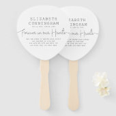 Éventail Forever In Our Hearts Memorial Simple Citation Mod (Devant et derrière)