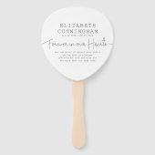 Éventail Forever In Our Hearts Memorial Simple Citation Mod (Dos)