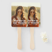 Éventail Forever in our Hearts Simple Photo personnalisée M (Devant et derrière)