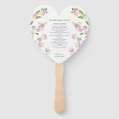 Éventail Forget-Me-Nots Pink & Purple Wedding Programme (Dos)