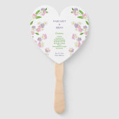Éventail Forget-Me-Nots Pink & Purple Wedding Programme (Devant)