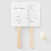 Éventail Formal Classic Sage Green Script Wedding Programme (Devant et derrière)