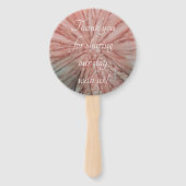 Éventail Forme : Ventilateur à main ronde "Fleurs Pinkish" (Dos)