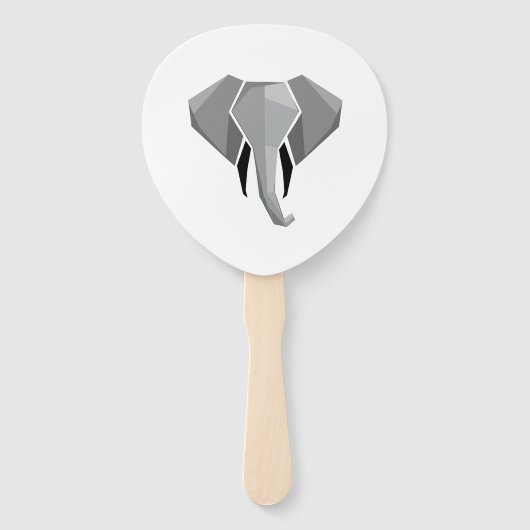 Éventail Formes simples Géométrie Tête d'éléphant (Devant)