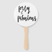 Éventail Forty & Fabulous - Fun 40e anniversaire (Dos)