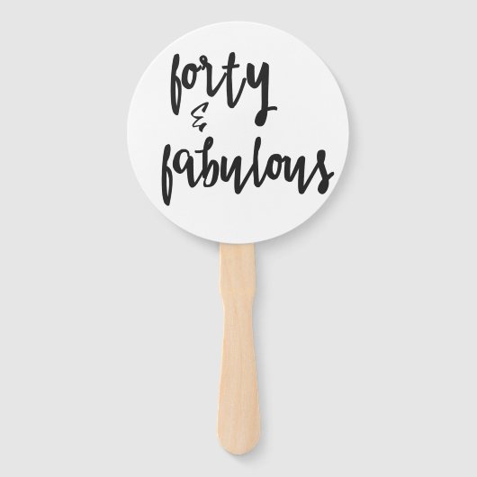 Éventail Forty & Fabulous - Fun 40e anniversaire (Devant)