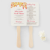 Éventail Fraîcheur Citrus Foliage Mariage (Devant et derrière)