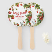 Éventail fraise 1er anniversaire Berry 1er (Devant et derrière)