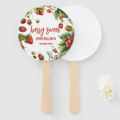 Éventail fraise 1er anniversaire Berry 1er (Devant et derrière)