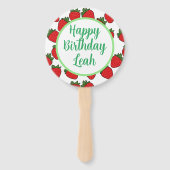 Éventail Fraise Anniversaire Thème de fête (Dos)