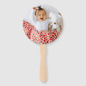 Éventail Fraise et bleuets Fille Anniversaire Photo (Dos)