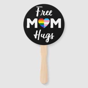 Éventail Free Mom Hugs II - Rainbow Gay Trans Pride