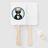 Éventail French Bulldog Funny Cute Art (Devant et derrière)