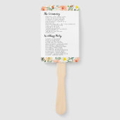 Éventail Frontière des fleurs de pêche pastel (Devant)