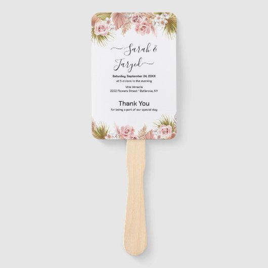 Éventail Frontière florale de Boho (Devant)