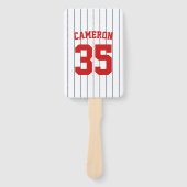 Éventail Fully Editable Colors Baseball Jersey Stripes Name (Devant)