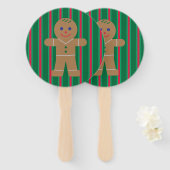 Éventail Fun and Fancy Christmas Gingbread Homme (Devant et derrière)