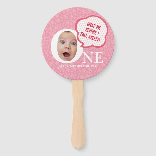 Éventail Fun Baby Girl Photo Collage Personaliz (Devant)