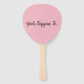 Éventail Fun Girls Trippin' to... Votre destination (Devant)