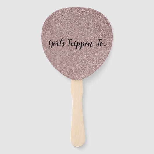 Éventail Fun Girls Trippin' to...Your Destination Rose Gold (Devant)