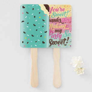 Éventail Fun Mint Ice Cream Popsicle Traite Anniversaire