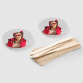 Éventail Fun Personalized Face on a Stick Photo Prop (Non-assemblé)