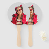 Éventail Fun Personalized Face on a Stick Photo Prop (Devant et derrière)
