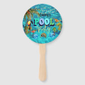 Éventail Fun Pool Party Tropical été (Devant)