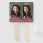 Éventail Funérailles commémoratives Oiseaux classiques Phot (Devant et derrière)