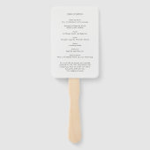 Éventail Funérailles modernes | Ordre du service Photo souv (Dos)