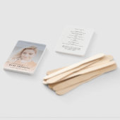 Éventail Funérailles modernes | Ordre du service Photo souv (Non-assemblé)