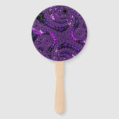 Éventail Funky Bold Boho Purple Digital Abstrait Fractal (Devant)
