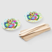 Éventail Funny Bunny biting an Easter Egg (Non-assemblé)