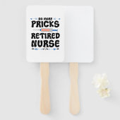 Éventail Funny Infirmière à la retraite - Soins infirmiers (Devant et derrière)