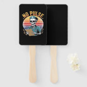Éventail Funny Skeleton Nurse No Pulse Design � Dark Humor  (Devant et derrière)