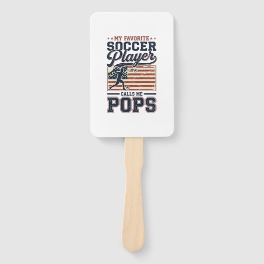 Éventail Funny Soccer Pops Vintage Engraving Conception de  (Devant)