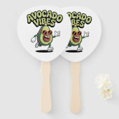 Éventail Funny Sunglasses Avocado (Devant et derrière)