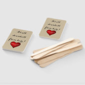 Éventail Funny Sweet Wedding Red Heart (Non-assemblé)