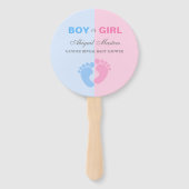 Éventail Garçon ou fille Révélation de genre Baby shower bé (Devant)